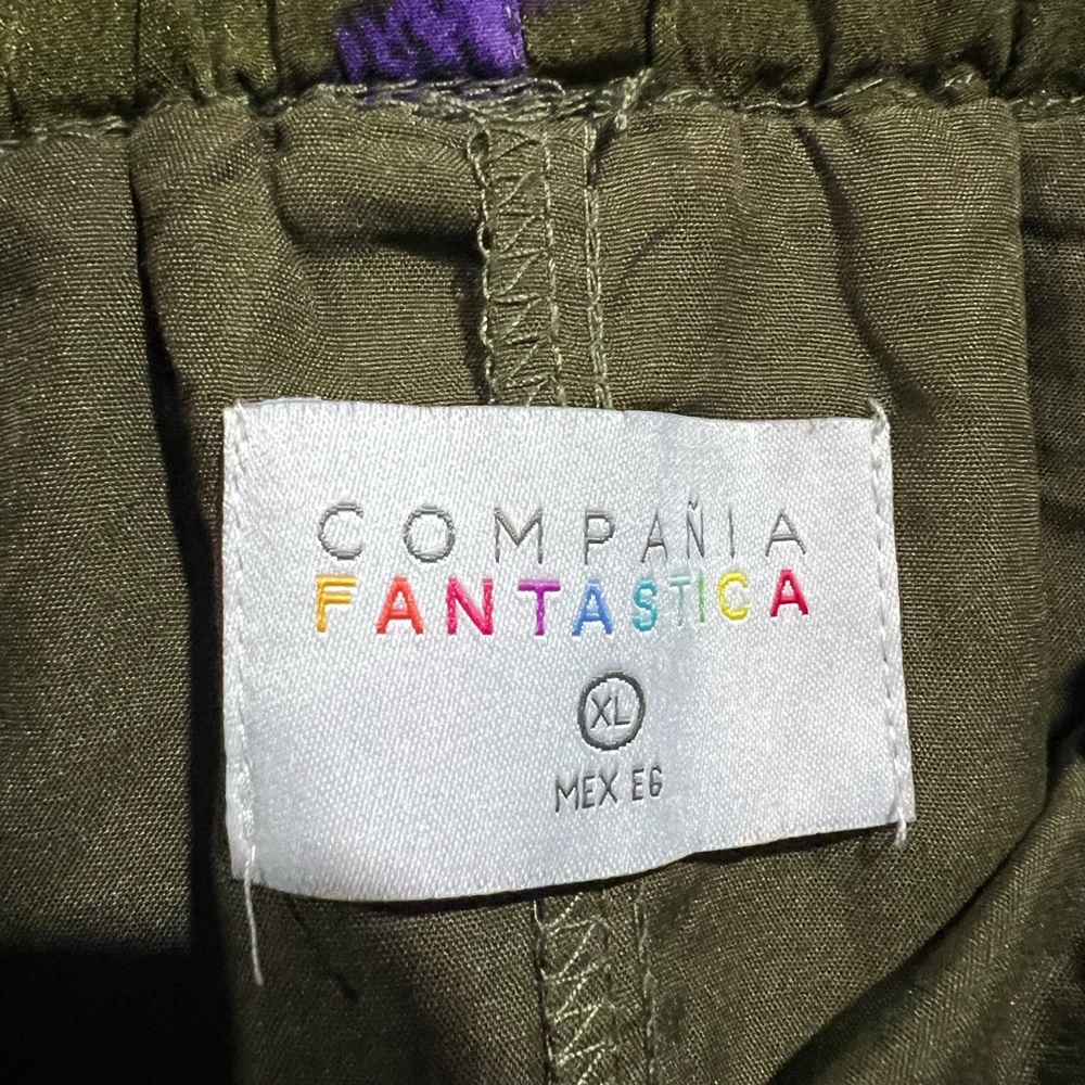 Floral Purple and Green Skirt - Picture 2 of 2